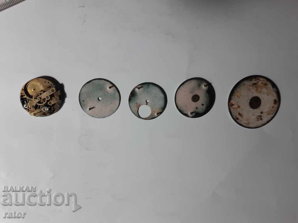 Cadranuri din porțelan pentru ceasuri de buzunar vechi - 5 bucăți - 5 Cadranuri din porțelan pentru ceasuri de buzunar vechi - 5 bucăți - 5