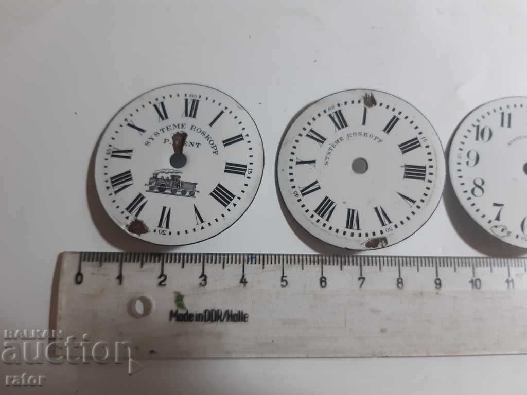 Porcelain dials for old pocket watches - 4 pieces with price € 6.99 | 13.67 BGN