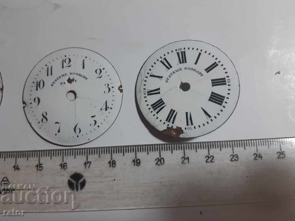 Delivery of Porcelain dials for old pocket watches - 4 pieces