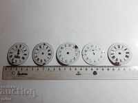Porcelain dials for old pocket watches - 4 pieces