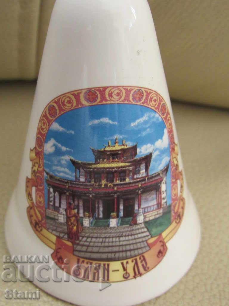 Auction Porcelain bell-8 cm-souvenir from Ulan-Ude-Russia Auction Porcelain bell-8 cm-souvenir from Ulan-Ude-Russia