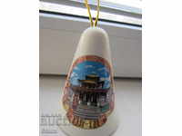 Porcelain bell-8 cm-souvenir from Ulan-Ude-Russia