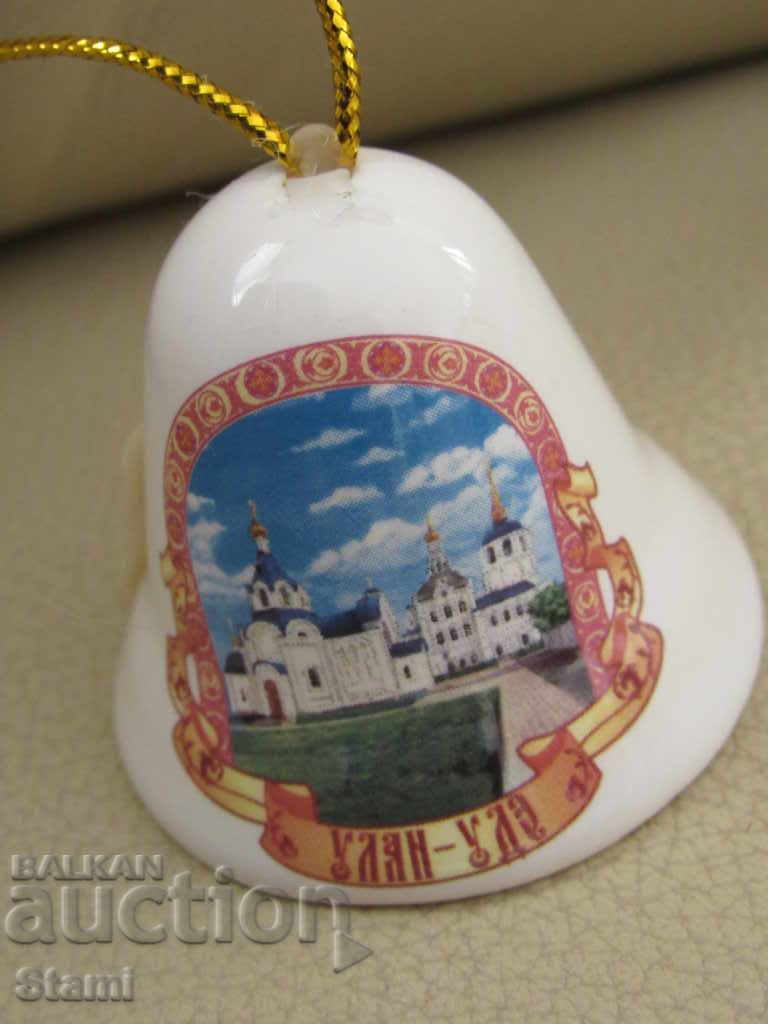 Porcelain bell-5 cm-souvenir from Ulan Ude-Russia - 5 Porcelain bell-5 cm-souvenir from Ulan Ude-Russia - 5