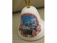 Porcelain bell-5 cm-souvenir from Ulan Ude-Russia