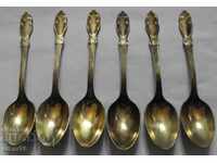 Λοτ από 6 τμχ. παλιά, ασημένια κουτάλια