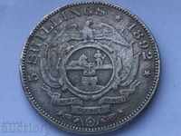 South Africa 5 shillings 1892 very rare silver coin