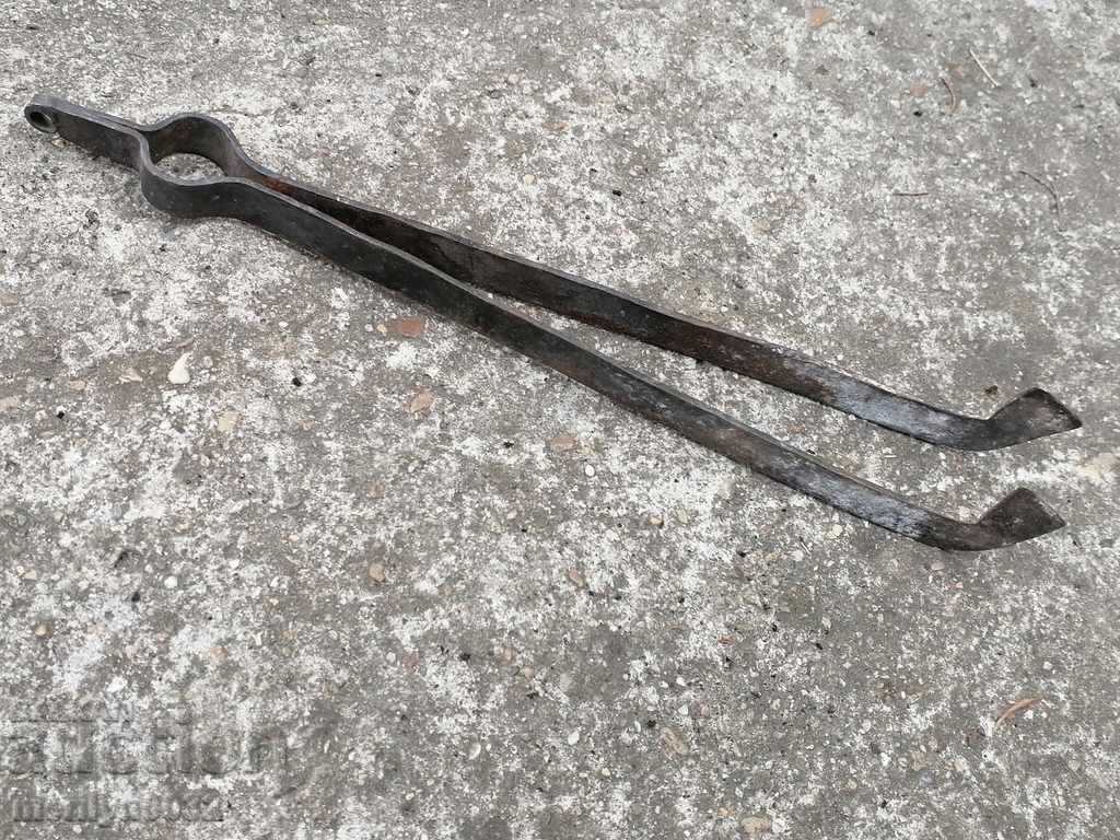 Стар ръчно кован дилаф, ковано желязо, маша - 5
