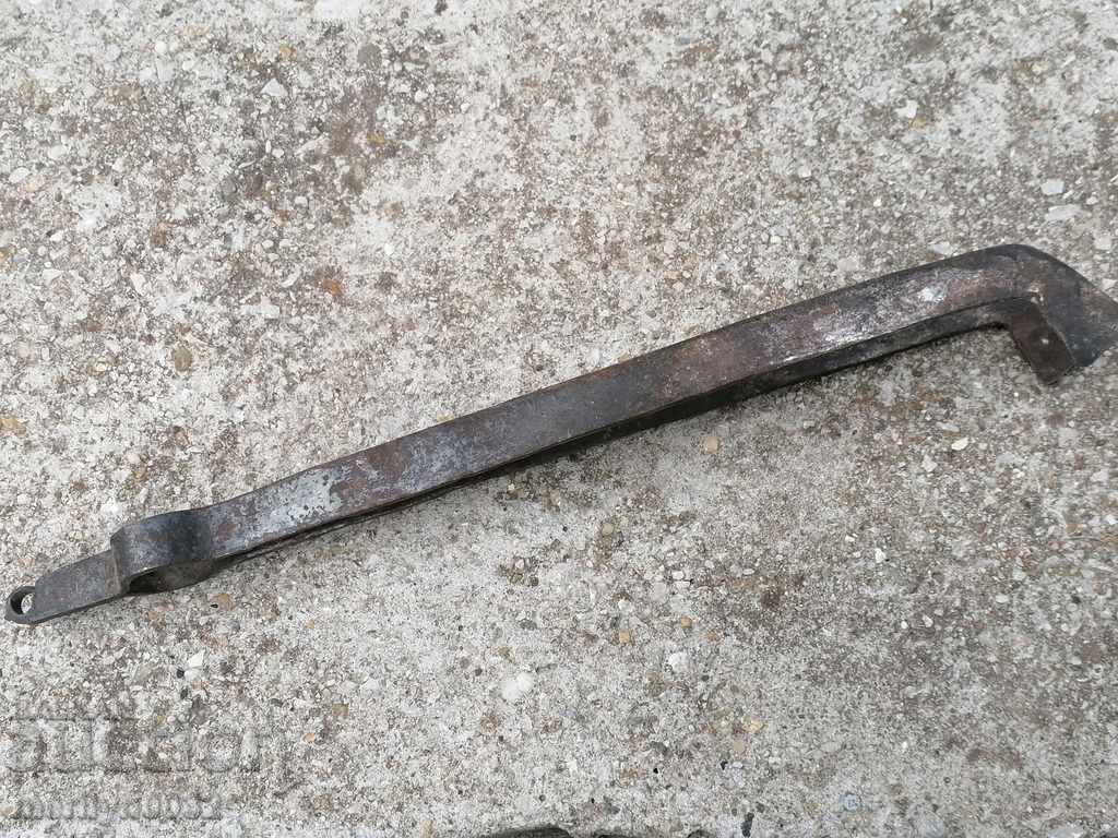 Стар ръчно кован дилаф, ковано желязо, маша - 6