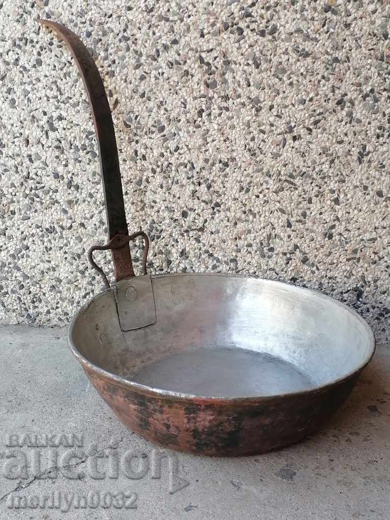 Παλιό χάλκινο ταψί, χαλκός, δίσκος, χάλκινο δοχείο - 6 Παλιό χάλκινο ταψί, χαλκός, δίσκος, χάλκινο δοχείο - 6