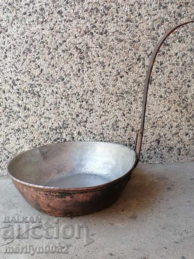 Old copper pan, copper, tray, copper vessel