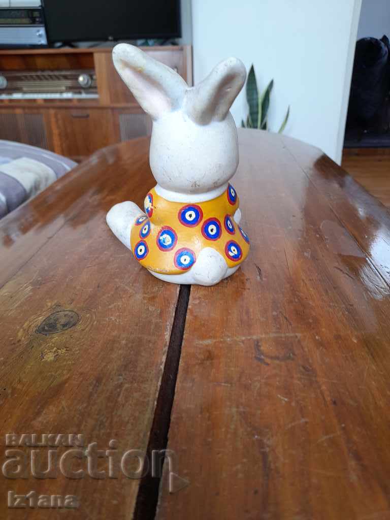 Auction Old ceramic rabbit figurine Auction Old ceramic rabbit figurine