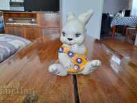 Old ceramic rabbit figurine
