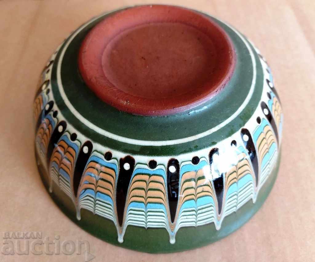 LARGE COLORED CERAMIC BOWL PLATE IN EXCELLENT CONDITION - 5 LARGE COLORED CERAMIC BOWL PLATE IN EXCELLENT CONDITION - 5