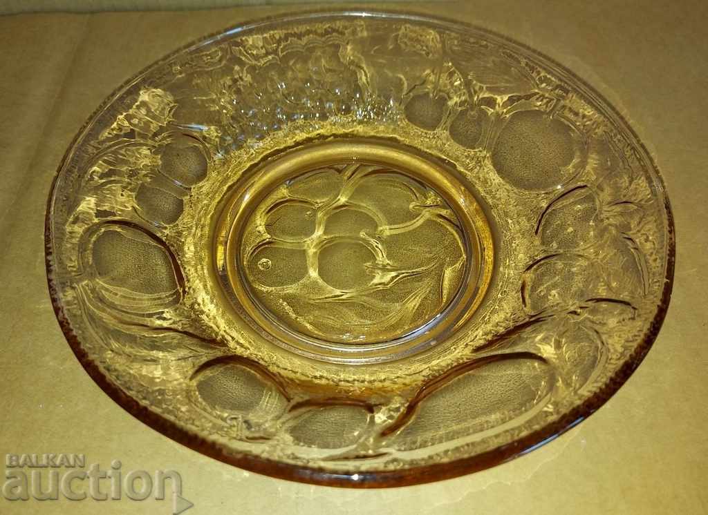 Auction  SOC GLASS FRUIT BOWL CUP SWEET PLATE PLATE TRAY
