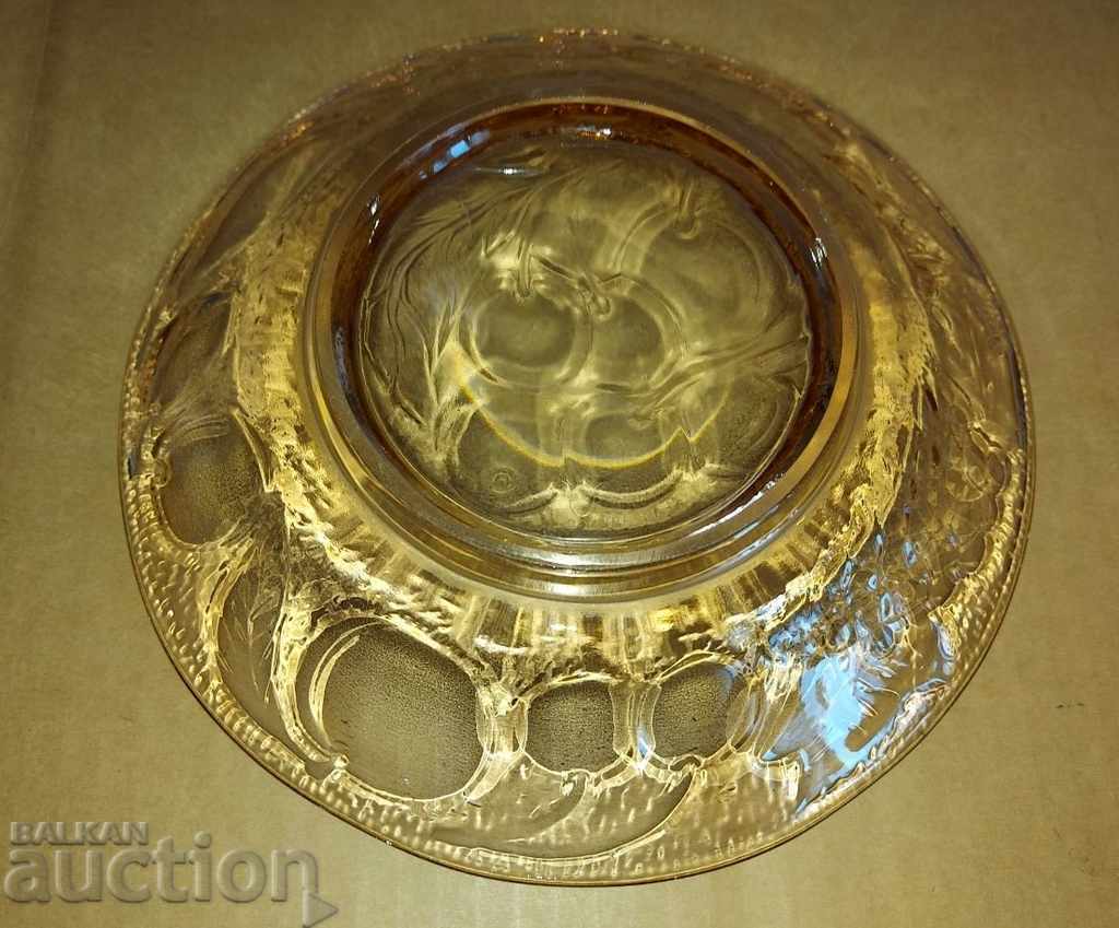 SOC GLASS FRUIT BOWL CUP SWEET PLATE PLATE TRAY - 5