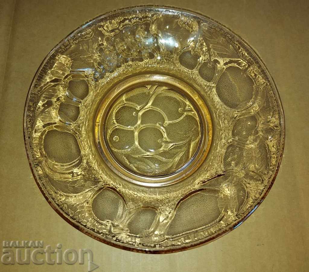 SOC GLASS FRUIT BOWL CUP SWEET PLATE PLATE TRAY
