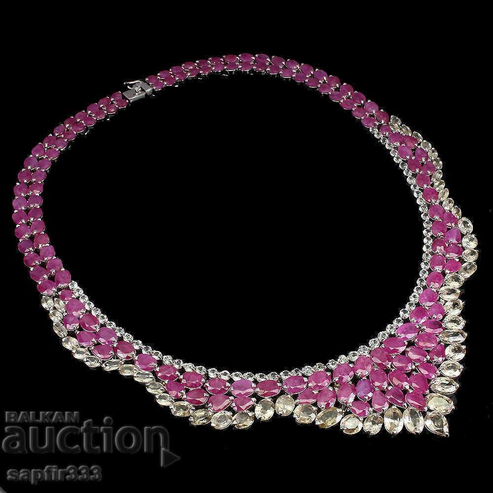 ABSOLUTELY UNIQUE EXCELLENT LUXURIOUS ROYAL RUBY NECKLACE with price 3800.00 BGN | € 1942.91