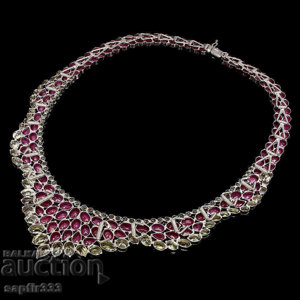 Auction  ABSOLUTELY UNIQUE EXCELLENT LUXURIOUS ROYAL RUBY NECKLACE