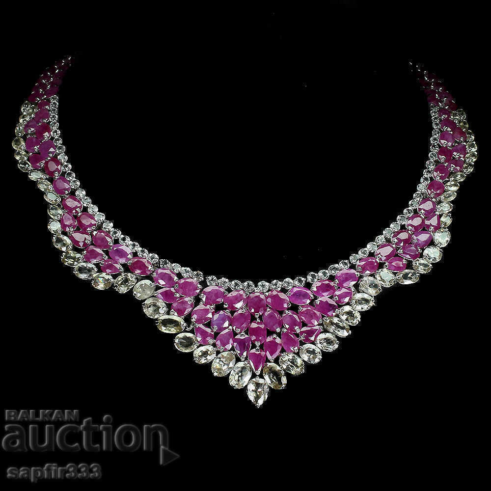 ABSOLUTELY UNIQUE EXCELLENT LUXURIOUS ROYAL RUBY NECKLACE