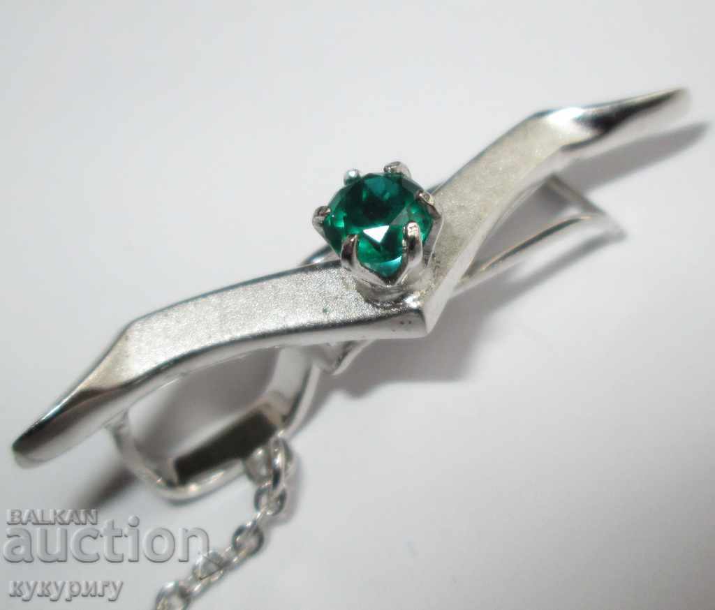 Κομψή ασημένια καρφίτσα για ασημένια γραβάτα με τιμή 40.00 BGN | € 20.45 Κομψή ασημένια καρφίτσα για ασημένια γραβάτα με τιμή 40.00 BGN | € 20.45