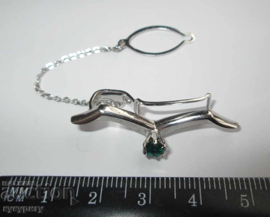 Κομψή ασημένια καρφίτσα για ασημένια γραβάτα - 7 Κομψή ασημένια καρφίτσα για ασημένια γραβάτα - 7