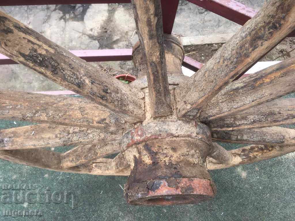 OX WAGON WHEEL, LARGE ANTIQUE F 100 CM - 5