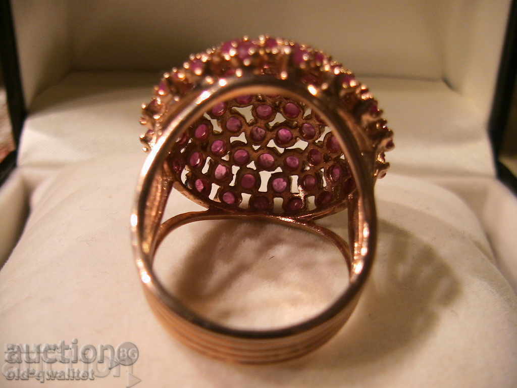 MAGNIFICENT SILVER RUBY RING, 925 SILVER, GOLD PLATED with price 697.00 BGN | € 356.37 MAGNIFICENT SILVER RUBY RING, 925 SILVER, GOLD PLATED with price 697.00 BGN | € 356.37