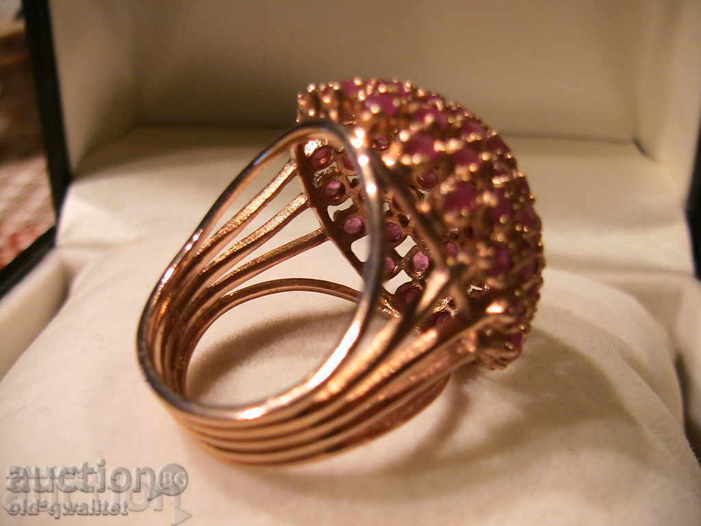 Delivery of MAGNIFICENT SILVER RUBY RING, 925 SILVER, GOLD PLATED Delivery of MAGNIFICENT SILVER RUBY RING, 925 SILVER, GOLD PLATED