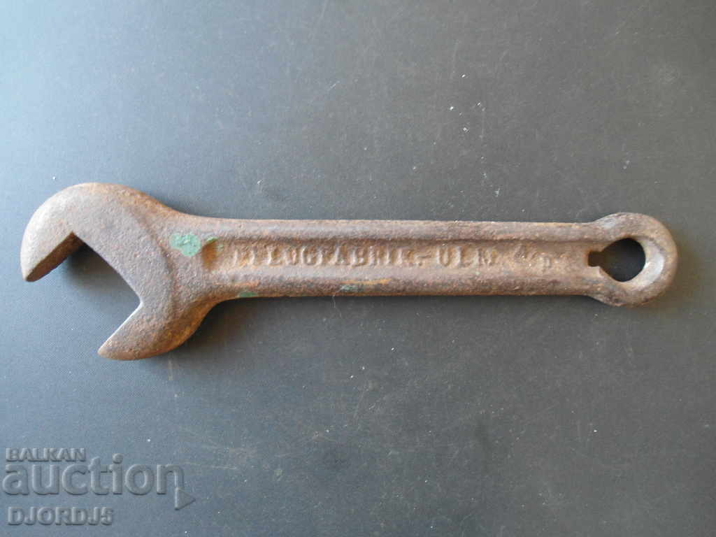 Old key, markings, PFLUGFABRIK