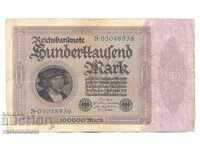 100,000 stamps 1923 Germany, banknote