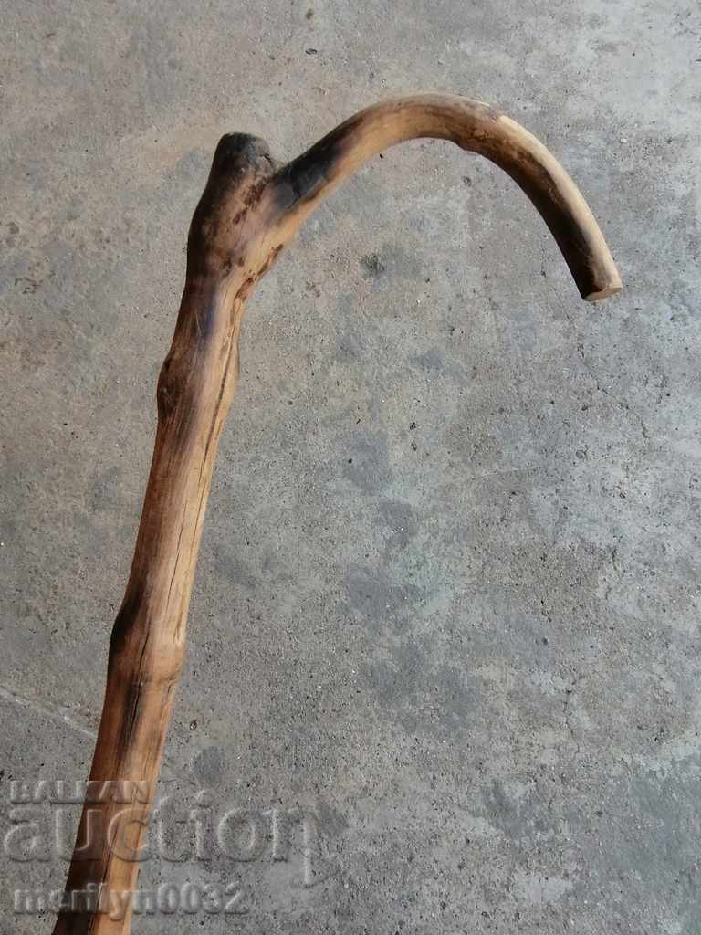 Auction  Old wooden cane mid-20th century primitive