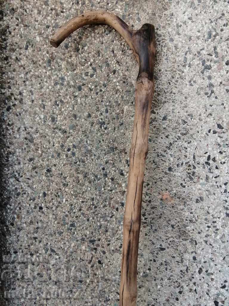 Old wooden cane mid-20th century primitive - 5