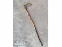 Old wooden cane mid-20th century primitive