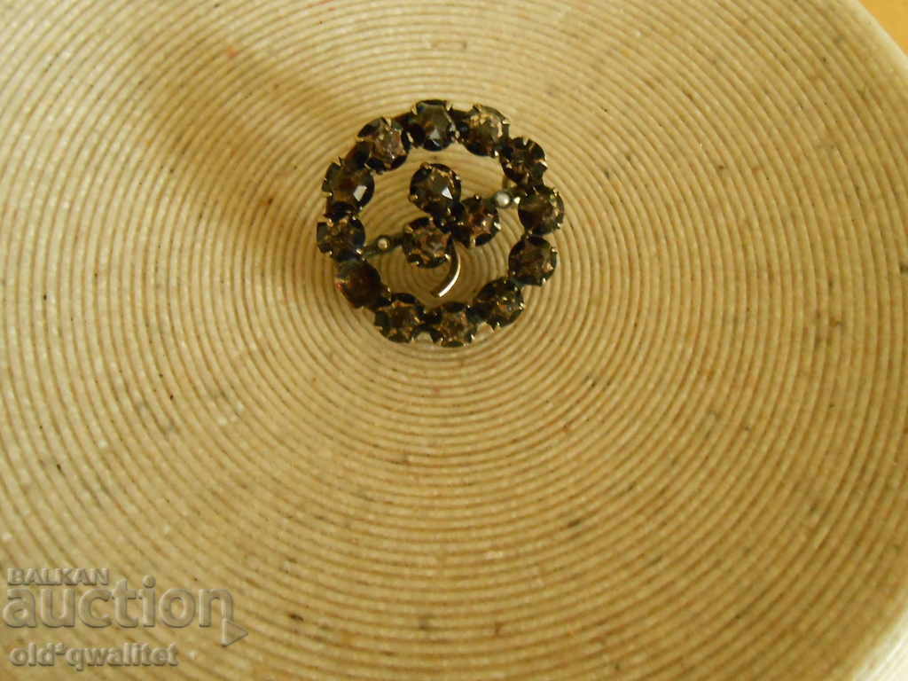 Very old BROOCH with stones (one is missing) 1890 - 1910 - 5 Very old BROOCH with stones (one is missing) 1890 - 1910 - 5