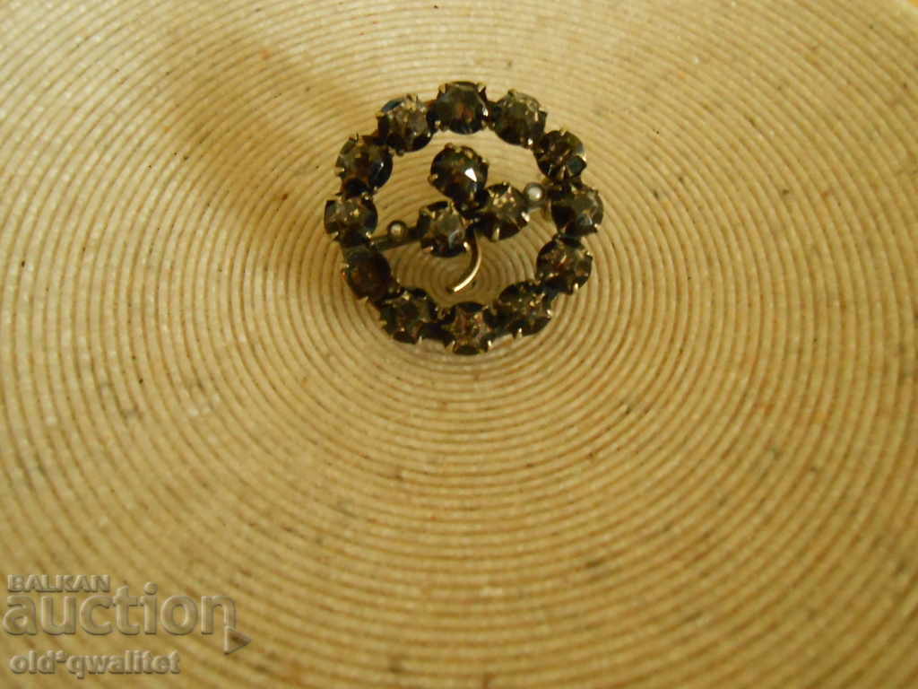 Very old BROOCH with stones (one is missing) 1890 - 1910 - 6 Very old BROOCH with stones (one is missing) 1890 - 1910 - 6