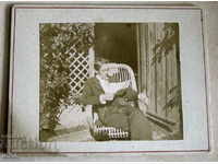 Παλιά φωτογραφία Fribourg χαρτόνι πάχους 1900