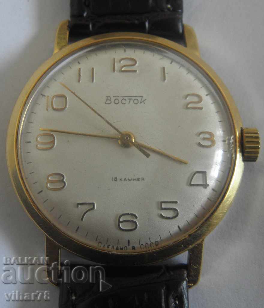 GOLDEN MEN'S WATCH-20 MICRON-EAST-WOSTOK-VOSTOK with price 149.99 BGN | € 76.69 GOLDEN MEN'S WATCH-20 MICRON-EAST-WOSTOK-VOSTOK with price 149.99 BGN | € 76.69