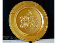 Family plate, wall panel with family coat of arms.