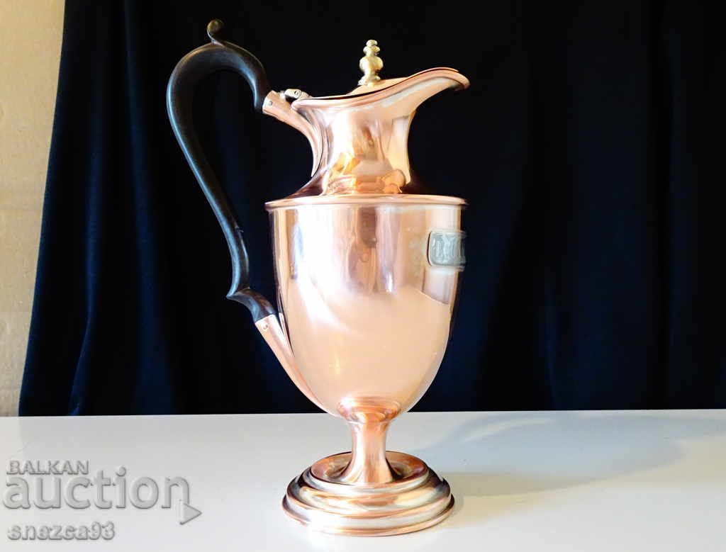 Copper jug for rakia, tea, coffee, copper water, with lid Copper jug for rakia, tea, coffee, copper water, with lid