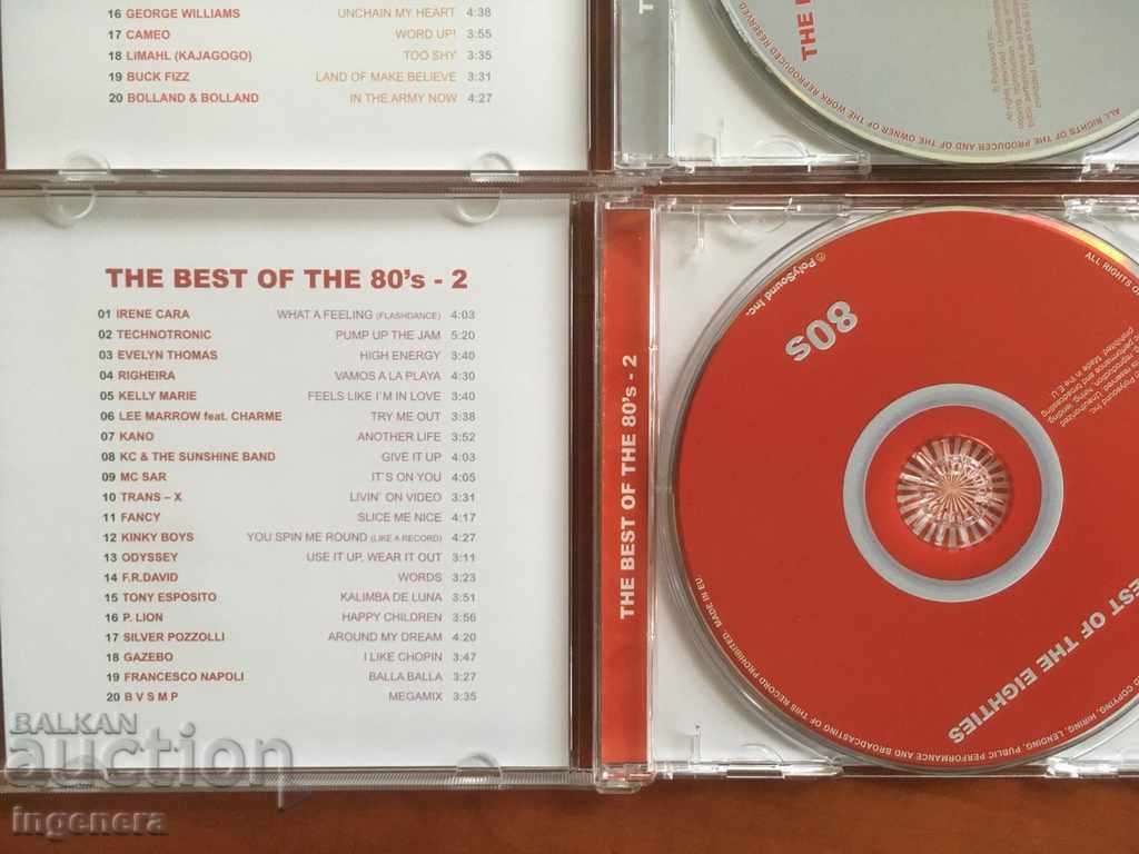 Auction CD CD MUSIC -1 AND 2 - THE BEST OF THE 80's Auction CD CD MUSIC -1 AND 2 - THE BEST OF THE 80's