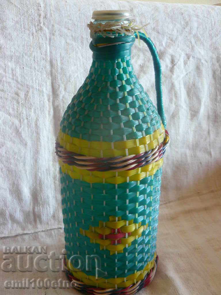 A big old bottle of mineral water with a braid like damajana with price 15.00 BGN | € 7.67 A big old bottle of mineral water with a braid like damajana with price 15.00 BGN | € 7.67
