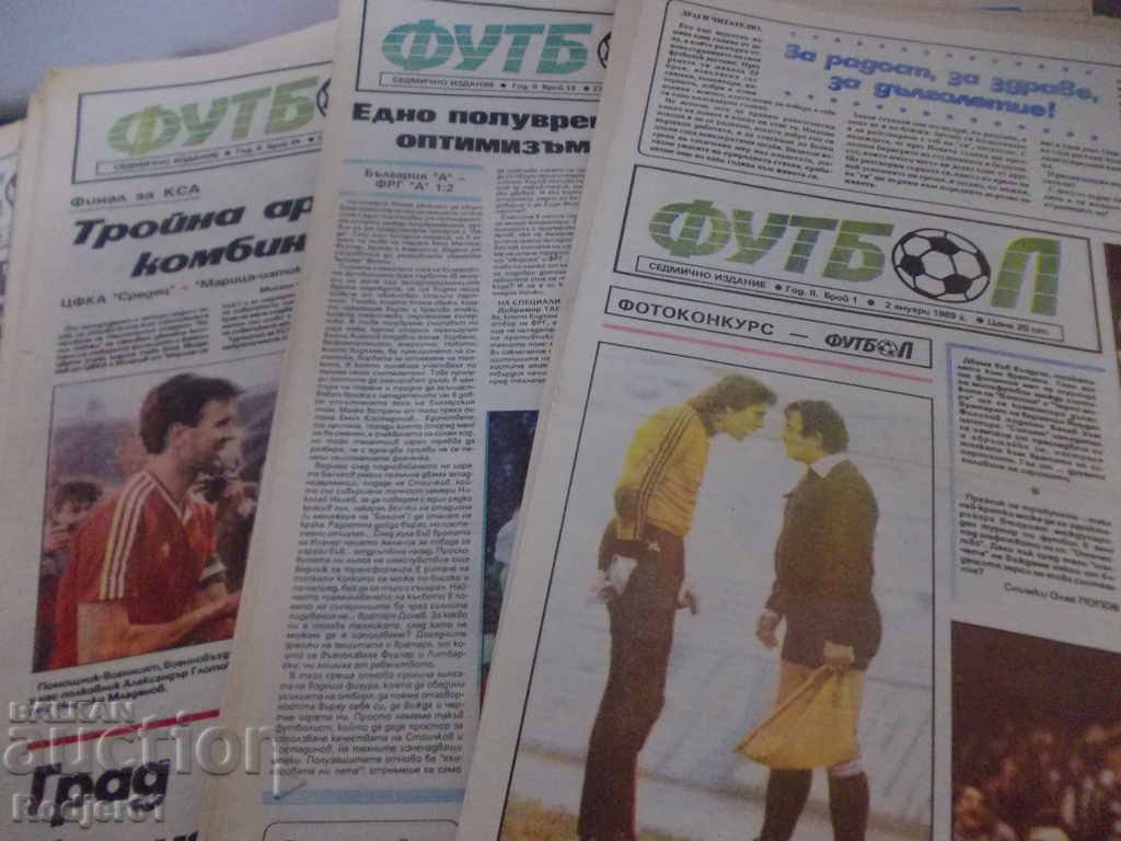 newspapers, magazines - FOOTBALL 1989 52 pcs newspapers, magazines - FOOTBALL 1989 52 pcs