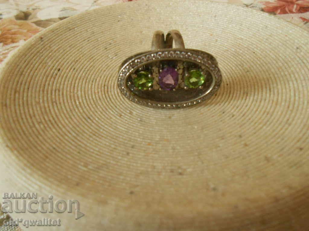 MAGNIFICENT HUGE SILVER RING, 925 SILVER - 6