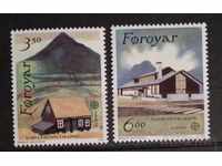 Insulele Feroe 1990 Europa CEPT Clădiri MNH