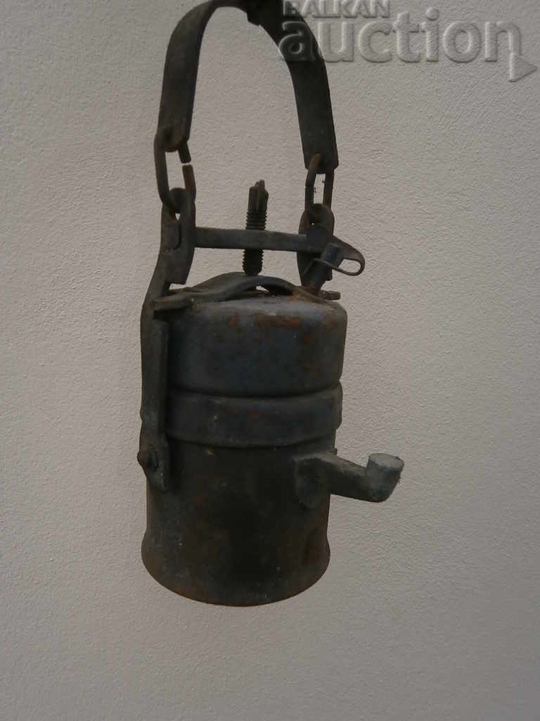 felinar de lampă antică de minerit