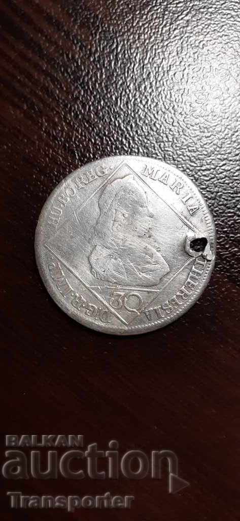 30 kreutzers 1770 Austria - silver - 5 30 kreutzers 1770 Austria - silver - 5