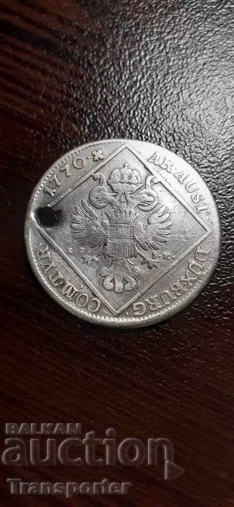 30 kreutzers 1770 Austria - silver