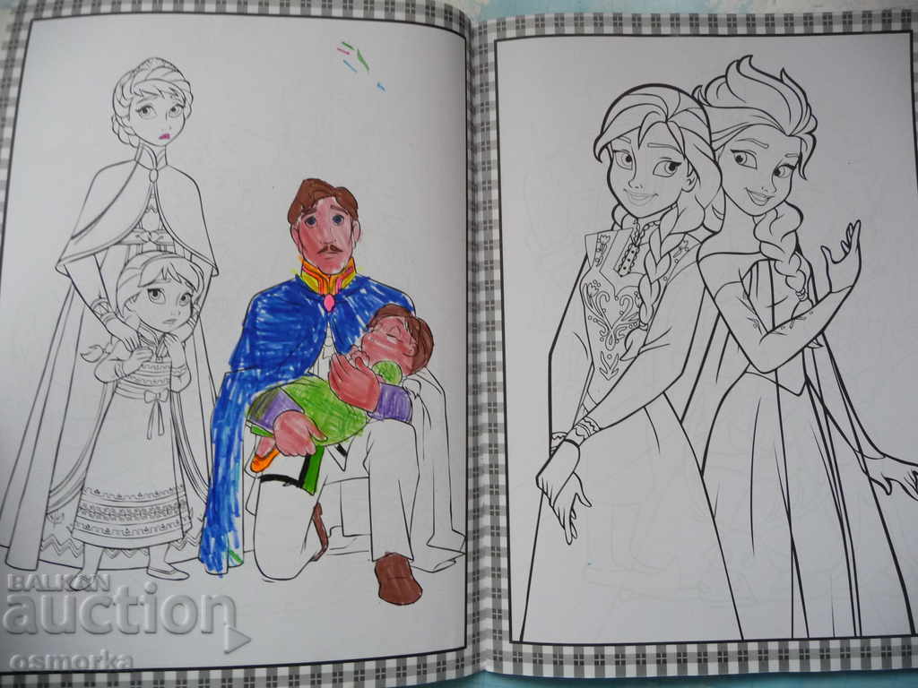 Auction Frozen Kingdom Coloring Book Elsa Anna Auction Frozen Kingdom Coloring Book Elsa Anna