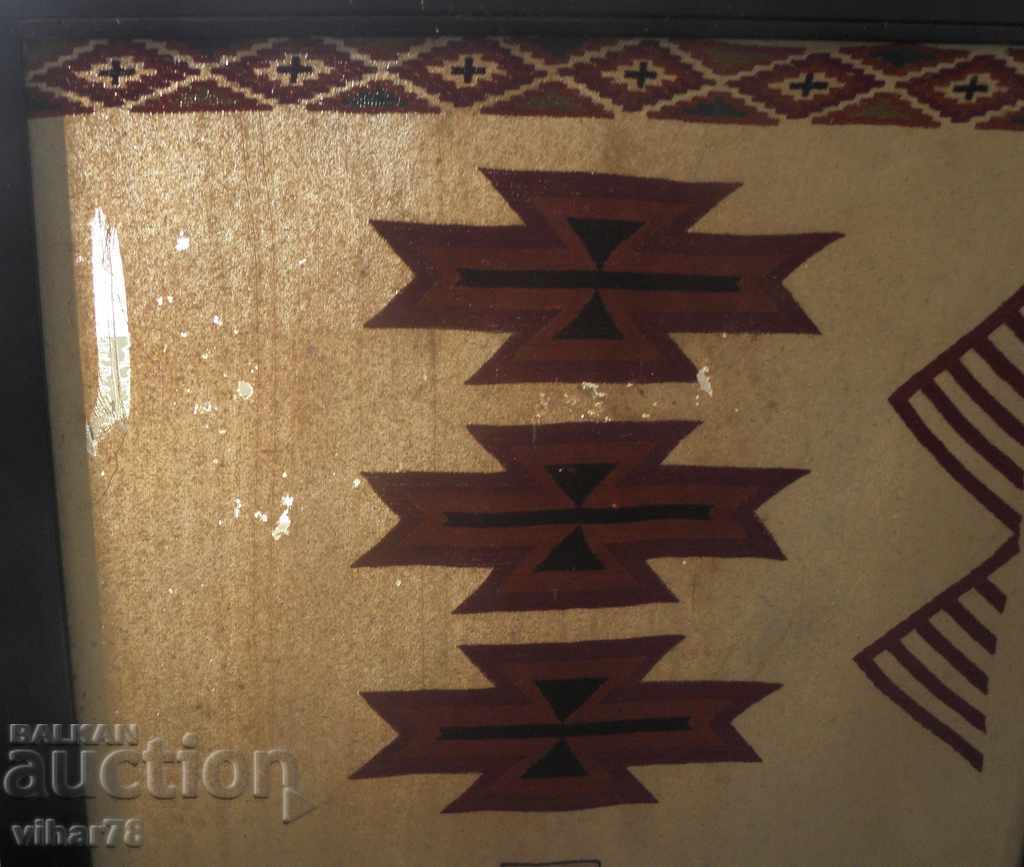 Licitație Covor vechi cu cadru Licitație Covor vechi cu cadru