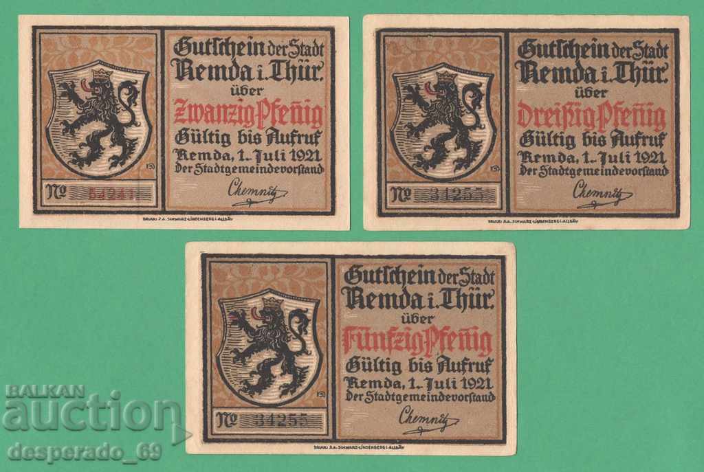 (¯` '• .¸NOTGELD (gr. Remda) 1921 UNC- -3 banknotes¸. •' ´¯) with price 8.40 BGN | € 4.29 (¯` '• .¸NOTGELD (gr. Remda) 1921 UNC- -3 banknotes¸. •' ´¯) with price 8.40 BGN | € 4.29